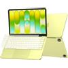 Soonjet Custodia per MacBook Neo 13 2026 | Citrus Clear ufficiale | antigraffio e impronte digitali | Cover rigida gialla per laptop + copertura per tastiera per Mac modello A3404 | Ideale per studio