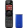 Brondi Chi Parla Brondi Magnum 4 Telefono Cellulare Maxi Display, Tastiera Fisica Retroilluminata, Dual Sim, 1.3 MP, Li-ion 800 mAh, Flip Attivo, Blu/Viola