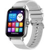 Trevi T-FIT 270 S CALL Orologio Smart con Funzione Chiamata, Bluetooth, Grande Display, Cassa in Metallo, Controllo Salute e Stato di Benessere, Monitoraggio del Sonno, Waterproof IP67, Silver