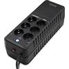 Atlantis A03-PS1000 Gruppo di Continuità OffLine 1000VA/500W, 6 prese Schuko, 1 Batteria 12V 5.6Ah