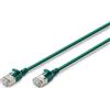 DIGITUS Cavo LAN Cat 6A - 1 m - Versione sottile AWG 32/7-10 Gbit/s - Cavo di rete RJ45 - F/FTP - PoE+ - LSZH - Compatibile con Cat-7, Cat-6, Cat-5e - Verde