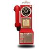 WangXLDD Modello di telefono fisso da parete per casa, decorazione vintage vintage per telefono antico, decorazione per finestre di bar e bar (rosso)