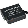 Audiosystem Batteria Pila per GOPRO HERO5 HERO6 HERO7 HERO8 AHDBT-501 AABAT-001 AJBAT-00 GO PRO Con Capacita' Originale 1250Mah Ricambio Sostituzione Akku Battery