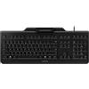 CHERRY KC 1000 SC, Tastiera di Sicurezza Cablata con Lettore di Carte Integrato, Layout EU (QWERTY), Plug & Play (Connettore USB-A), Design Piatto, Nero