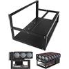 Cloud Fire 6 GPU Mining Rig, Steel Open Air Mining Rig Frame Case, Mining Frame Supporta Atx/Btx/Flex/Itx/Microatx, 50 x 28.5 x 22 cm, Solo Telaio (6GPU)