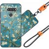 JEZSTHAI JEZSHTAI Custodia con Motivo per LG K50S Cover Antiurto con Cordino,Morbido Cover con Collana Bumper Case LG K50S Custodia in Silicone con Regolabile Catena per Cellulare,Cover*A10