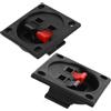 PERSELOSO Morsettiera Altoparlante 2 Pezzi Connettore a Molla a Doppia Serie in Abs e Lega di Zinco per Collegamento Stabile in Home Theater e Discorsi