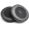 Generic 2pz Cuscinetti Auricolari di Ricambio per Cuffie Paraorecchie Copertura in Spugna, Comodi Cuscinetti in Schiuma Morbida Nera (85mm)