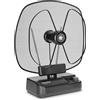 TechniSat DIGITENNE TT2 - antenna da interno orientabile (antenna amplificata a banda intera da 36 dB con filtro LTE4 per la ricezione di segnali DVB-T/-T2, DAB+ e FM, interruttore di alimentazione)