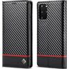 YKTO Carbon Fiber Case per Samsung Galaxy S20 FE Ultra Sottile TPU Silicone Morbida Custodia Carbonio Fibra Anti graffio Anti Scivolo Antiurto Protettiva Bumper Case,Linea rossa orizzontale
