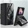BaiFu Custodia per Samsung Galaxy Z Fold3 5G, PC + Custodia in Pelle Cover Protettiva Cover Samsung Galaxy Z Fold3 5G Leather Case per Samsung Galaxy Z Fold3 5G,BC5