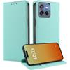 MOJIA Cover per Motorola Edge 50 Neo, [Forte Chiusura Magnetica] Case Portafoglio in Pelle PU Premium, Custodia a Libro per Telefono con Porta Carte. Menta Verde