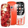 ESACMOT Custodia TPU Stampata + 2 Pellicole in Vetro Temperato Compatibili con Nokia 3310 2017, Cover Artistica Slim Antigraffio Antishock, Protezione Totale
