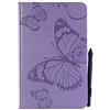 Saturcase - Custodia a portafoglio per Samsung Galaxy Tab E 9.6 SM-T560 T561 con chiusura magnetica, supporto e scomparti per carte di credito Purple