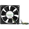 ASHATA SHLF0812KHE-11 DC12V 0.41A 8CM 4 Pin CPU Ventola di Raffreddamento PWM Controllo della Temperatura Chassis Raffreddamento Ventola di Raffreddamento per Computer, PC