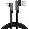 YSJJZRL Cavo USB di tipo C ad angolo retto a 90° Cavo di ricarica da USB a tipo C Cavo di ricarica USB di tipo C intrecciato in nylon (3M,Nero)