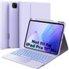 GreenLaw Custodia per tastiera per iPad Air 11 (M3 2025 / M2 2024) e Air 4a/5a generazione e iPad Pro 11 (1a/2a/3a/4a generazione), Smart Touchpad, retroilluminazione a 7 colori, cover antimacchia
