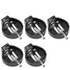 DN N/D CR2450 CR2430 - Portabatteria a bottone orizzontale, portapile, colore: Nero (Confezione da 5)