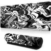 Treer Stile Astratto Colorato 3D Tappetino Mouse, Tappetino Mouse XXL/XL/L, Tappetino Mouse Gaming con Base Gomma Antiscivolo e Bordi Cuciti, Mouse Pad per Ufficio e Casa (Nero,700x300mm)