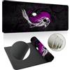 Hixingo Tappetino Mouse, Dipinto a Inchiostro CarpaTappetino Mouse XXL/XL/L, Tappetino Mouse Gaming con Base in Antiscivolo, Mouse Pad con Bordi Cuciti (Viola,600x300x3mm)