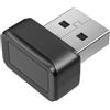 Kivivaka Lettore di impronte digitali USB scanner biometrico touch a 360° con riconoscimento rapido 0.5s, 10 impronte digitali, in lega di zinco per PC portatile