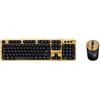 Kit4Curious Tastiera e mouse Wireless QWERTY italiana con tastierino numerico KIT Typewriter retro vintage Color Wood