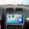Surakey 2+32G Autoradio per Skoda Octavia 2006-2014 con Carplay Android Auto, 9 pollici Touchscreen Lettore Ricevitore Multimediale Digitale con Bluetooth WiFi FM RDS SWC telecamera di retromarcia