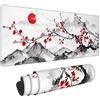 omosri Tappetino per mouse con fiori di ciliegio ad acquerello, 31,5 x 31,8 cm, colore rosa, completo da scrivania giapponese Sakura Mousepad esteso grande base in gomma antiscivolo, impermeabile, con bordi