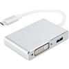 SYH&AQYE Adattatore da USB a HDMI, Convertitore Cavo USB 3.0 da Tipo C a HDMI VGa DVI 4 in 1, Cavo Adattatore 1080P per PC Portatili Proiettori HDTV Dispositivi di Ingresso HDMI