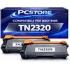 PcStore 2 Toner Compatibile TN2320 per Brother HL-L2300D L2340DW L2360DN DCP-L2500D L2520DW L2540DN MFC-L2700DW L2720DW L2740DW - Alternativo TN2310 - Nero Alta Capacità