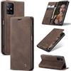 WenBaby CaseMe Cover per Samsung Galaxy M51, Magnetica Cover a Libro con Slot per Schede, Custodia in PU Pelle Portafoglio per Samsung Galaxy M51, Marrone Scuro