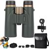 Gienslru Warmax Talon - Binocolo impermeabile 12 x 42, con telemetro e visione notturna, binocolo con visione notturna, per birdwatching, escursionismo, caccia, visite turistiche (verde-A)