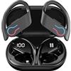 LYEAA Auricolari wireless con ganci per le orecchie Auricolari con microfono incorporato BT 5.3 Auricolari impermeabili per lo sport