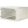 Link LK1907U66G Armadio Rack 19 6 Unità da Muro 350X 540 X Profondità 600 mm, Grigio Chiaro