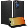 MOJIA Cover per Cubot Max 5, [Forte Chiusura Magnetica] Case Portafoglio in Pelle PU Premium, Custodia a Libro per Telefono con Porta Carte. Nero