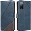 XINNI Cover per Samsung Galaxy S20 Fe Custodia, Cellulare Libro Antiurto Flip Pelle PU/TPU, Portafoglio Flip Magnetica Case, Blu