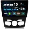 BXLIYER [6GB+128GB] Android 14 IPS Autoradio Per Citroen C4 C4L DS4 (2013-2017) - Senza fili CarPlay/Android Auto - LED Camera + MIC - DAB Fast-boot Volante 360-Camera WIFI DSP - 2 Din 10.1 Pollici