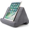 Sonhomay Supporto per tablet, supporto per telefono, cuscino da lettura, angolo regolabile, supporto per telefoni cellulari e tablet con tasche in rete per tablet, smartphone, libri, riviste, lettura a letto,