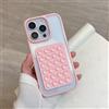 SSASMEU Custodia per telefono Candy Bumper per iPhone 16 15 14 13 12 11 Pro Max Xr X Xs 7 8 Plus 16e 3D con ventosa, airbag, trasparente e antiurto (per iPhone XS/Rosa)