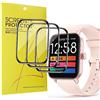 Blueshaweu Proteggi schermo per TOOBUR Smartwatch 1.8 IDW19, [3 Pezzi] Pellicola protettiva per TOOBUR IDW19 Smartwatch (Black)