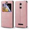 Shantime Custodia Flip in Pelle PU con Finestra Visibile e Chiusura Magnetica Invisibile Compatibile con Brondi Amico Smartphone 4G, Protezione Totale (Oro rosa)