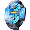 Xijobido Ventilatore Raffreddamento Cellulare - Dispositivo Portatile Di Raffreddamento Con 2 Ventole E Clip,Accessorio Per Dissipazione Calore Smartphone Durante Video Giochi E Musica