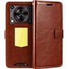 Shantime Custodia portafoglio in pelle per Oukitel WP56 5G - Marrone | 6.8 Custodia flip magnetica in stile business con fessure per carte, cornice per foto e portafoglio nascosto
