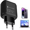 Niesel di ricarica Ricarica rapida USB C, caricatore da muro USB C, Caricatore USB C con presa rapida 5V3.1A, Blocco di ricarica di tipo C, caricatore rapido da parete USB compatto, caricatore