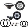 IPNOSIS Kit 4 Casse ALPINE 20cm SXE-2035S + 16,5cm SXE-1725S per Audi A4 B8,Avant, B8 Allroad dal 2009 al 2015 con 2 Supporti Anteriori, 2 Supporti Posteriori e 4 Connettori