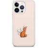 Generic Custodia per iPhone Autumn Fox con foglia d'acero, simpatico regalo con animali - Cover per cellulare con motivo foresta e volpe arancione (design 5; iPhone 13)