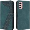 OKZone Cover per Motorola Moto G42, Custodia in PU Pelle per Motorola Moto G42, Custodia a Libro Protettiva Folio Portafoglio con Chiusura Magnetica e Slot per Carte Wallet Case Flip Cover (Verde)