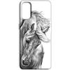 Mixroom - Cover Custodia Back case In TPU Silicone Morbida Per Xiaomi Redmi note 12 5G Fantasia Cavallo Bianco E Nero M597