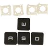AZUBAYCOM Cerniera di ricambio per tasti MSI GE62 GE62VR GE72 GE72VR GF62 GF62VR GF72 GF72 GF72VR GP63 GP73 GS60 GS63VR GS70 GS72 GS73VR GT62VR GT72 GT72S tastiera nera (WASD 4 tasti)