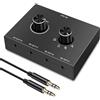 Jrifedptry 4 Way 3.5mm Jack Audio Switcher Audio Switcher Splitter Stereo Bidirezionale Audio Switch Splitter Box